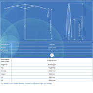 ALUMINO™ 300.R8 Schirmgestell - Grösse und Form